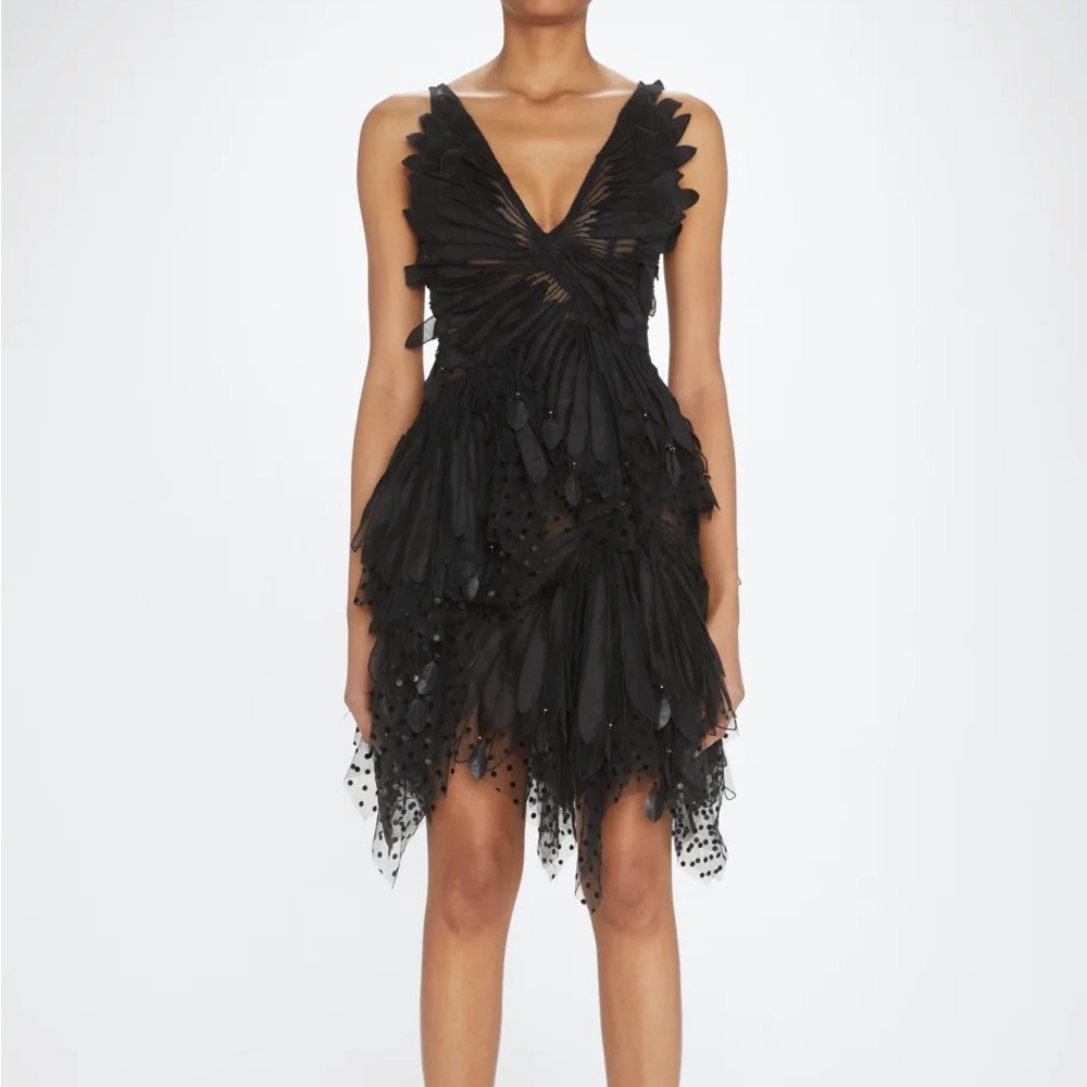 Exclusive Zimmermann Dancer Rhythmic
Flocked Tulle Mini Dress Black